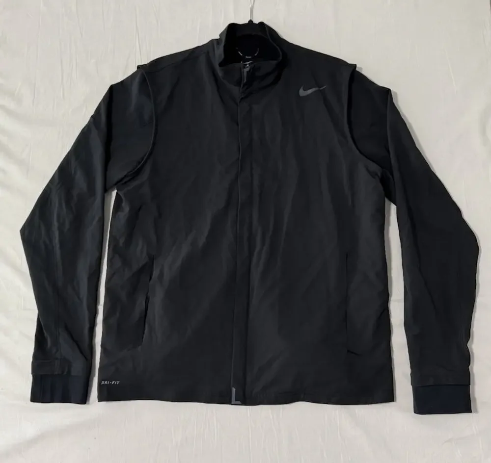 Nike Men’s Dri-FIT Weatherproof Golf Jacket Black Size M
